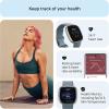 imageFitbit Versa 4 Fitness Smartwatch with Daily Readiness GPS 247 Heart Rate 40 Exercise Modes Sleep Tracking and more BlackGraphite One Size S ampamp L Bands IncludedWaterfall BluePlatinum