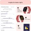 imageFitbit Versa 4 Fitness Smartwatch with Daily Readiness GPS 247 Heart Rate 40 Exercise Modes Sleep Tracking and more BlackGraphite One Size S ampamp L Bands IncludedPink Sand  Copper Rose