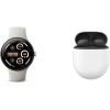imageGoogle Pixel Watch 3 45mm 2024 Model  Android Smartwatch Heart Rate Tracking Fitbit Advanced Running Fitness Insights 24Hour Battery  Matte Black Aluminum Case  Obsidian Band  LTEPolished Silver Aluminum Case  Porcelain Band