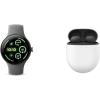 imageGoogle Pixel Watch 3 45mm 2024 Model  Android Smartwatch Heart Rate Tracking Fitbit Advanced Running Fitness Insights 24Hour Battery  Matte Black Aluminum Case  Obsidian Band  LTEChampagne Gold Aluminum Case  Hazel Band