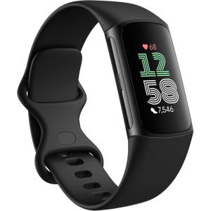 imageFitbit Charge 6 Fitness Tracker with Google apps Heart Rate on Exercise Equipment 6Months Premium Membership Included GPS Health Tools and More ObsidianBlack One Size S ampamp L Bands IncludedBlack Case w Black Band