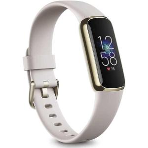 imageFitbit Luxe Special Edition Fitness and Wellness Tracker Gorjana Soft Gold Stainless Steel Parker Link Bracelet One Size S ampamp L Peony Classic Bands IncludedLunar WhiteSoft Gold Stainless Steel