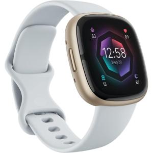imageFitbit Sense 2 Advanced Health and Fitness Smartwatch with Tools to Manage Stress and Sleep ECG App SpO2 247 Heart Rate and GPS Shadow GreyGraphite One Size S ampamp L Bands IncludedBlue MistPale Gold