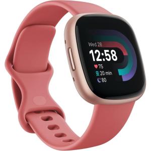 imageFitbit Versa 4 Fitness Smartwatch with Daily Readiness GPS 247 Heart Rate 40 Exercise Modes Sleep Tracking and more BlackGraphite One Size S ampamp L Bands IncludedPink Sand  Copper Rose