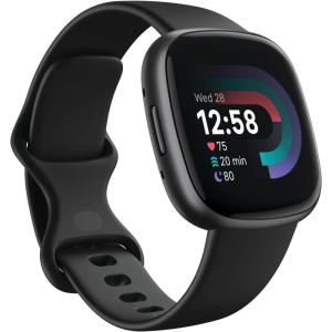 imageFitbit Versa 4 Fitness Smartwatch with Daily Readiness GPS 247 Heart Rate 40 Exercise Modes Sleep Tracking and more BlackGraphite One Size S ampamp L Bands IncludedBlackGraphite