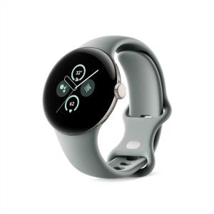 imageGoogle Pixel Watch 2 Previous Model with the Best of Fitbit  Heart Rate Tracking Stress Management Safety Features  Android Smartwatch  Polished Silver Aluminum Case  Bay Active Band  WiFiGold Aluminum Case  Hazel Active Band  LTE