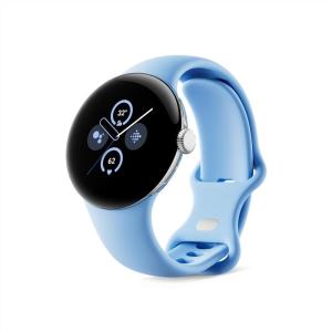 imageGoogle Pixel Watch 2 Previous Model with the Best of Fitbit  Heart Rate Tracking Stress Management Safety Features  Android Smartwatch  Polished Silver Aluminum Case  Bay Active Band  WiFiSilver Case  Bay Active Band  LTE