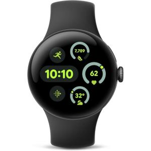 imageGoogle Pixel Watch 3 45mm 2024 Model  Android Smartwatch Heart Rate Tracking Fitbit Advanced Running Fitness Insights 24Hour Battery  Matte Black Aluminum Case  Obsidian Band  LTEMatte Black Aluminum Case  Obsidian Band
